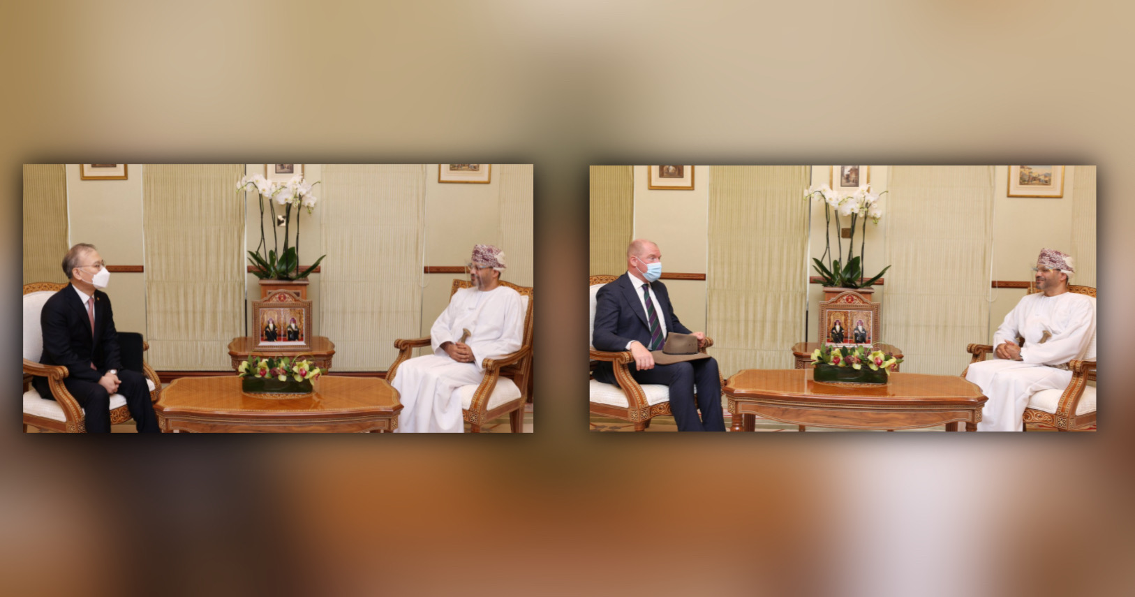 السيد بدر يتسلّم نسخ أوراق اعتماد سفيرين
