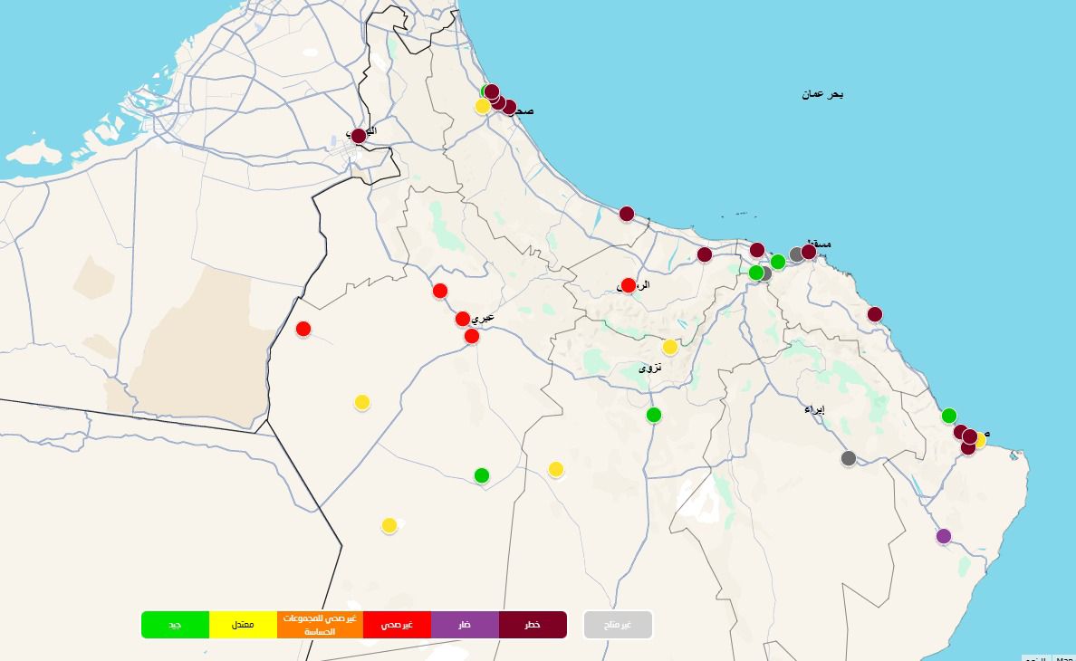 الخوض والسويق الأعلى في مستويات الغبار؛ فماذا عن منطقتك؟