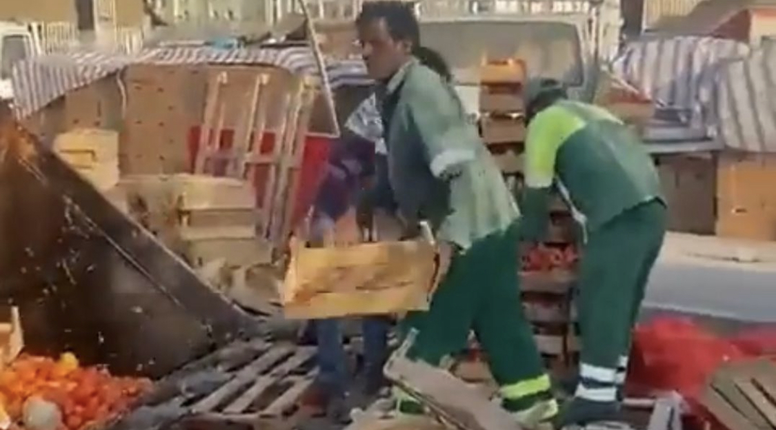 هل وصلك مقطع إتلاف الطماطم؛ بلدية مسقط توضح سببه