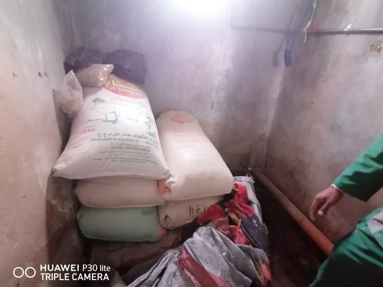 بالصور: مداهمة منزل وافدين في مطرح