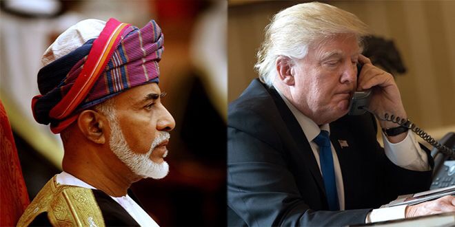 ترامب يتصل بجلالة السلطان.. ويتفقان على حل الخلافات سياسيا