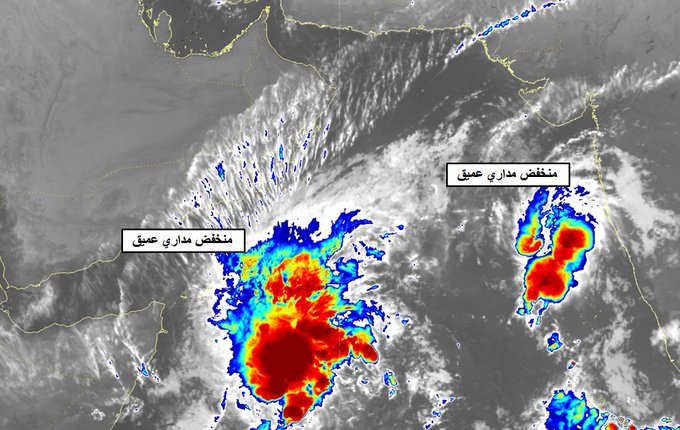 منخفضان مداريان عميقان في بحر العرب