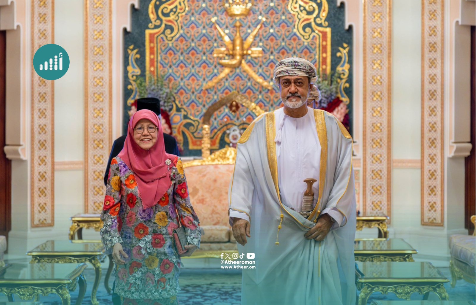 جلالة السلطان المعظم يستقبل السّفيرة المتجوّلة في وزارة خارجية بروناي دار السّلام