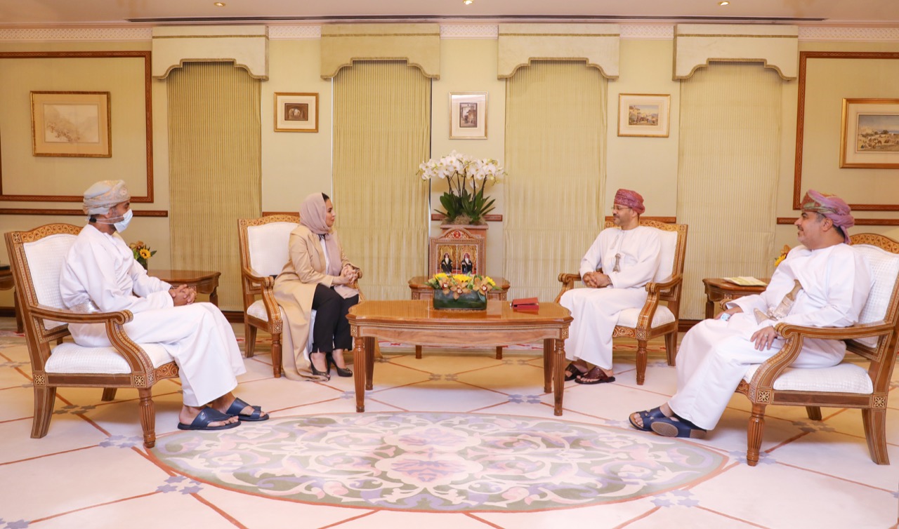 السيد بدر البوسعيدي يستقبل ديمة اليحيى