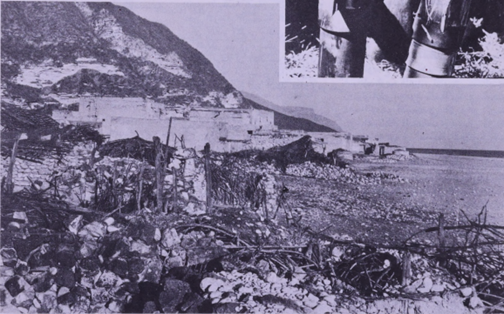 جانب من آثار الدمار الذي حل بمدينة رخيوت أثناء احتلال قوات الجبهة لها