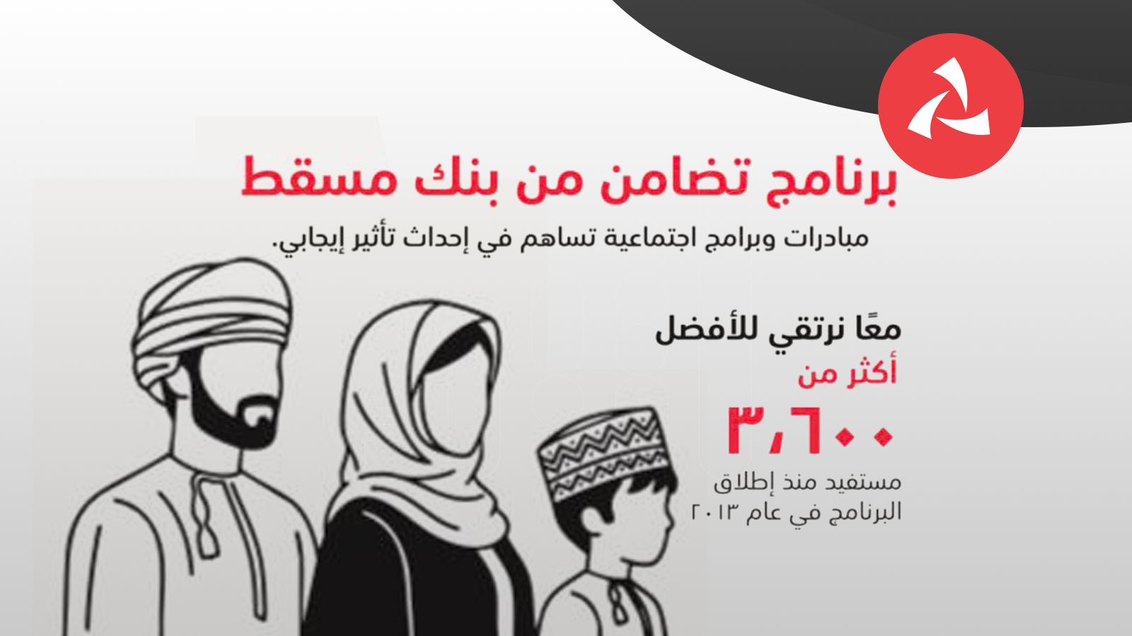 أكثر من 3600 أسرة استفادت من البرنامج منذ تدشينه: بنك مسقط يواصل تقديم الدعم المستدام للأسر المستحقة من خلال برنامج ”تضامن“