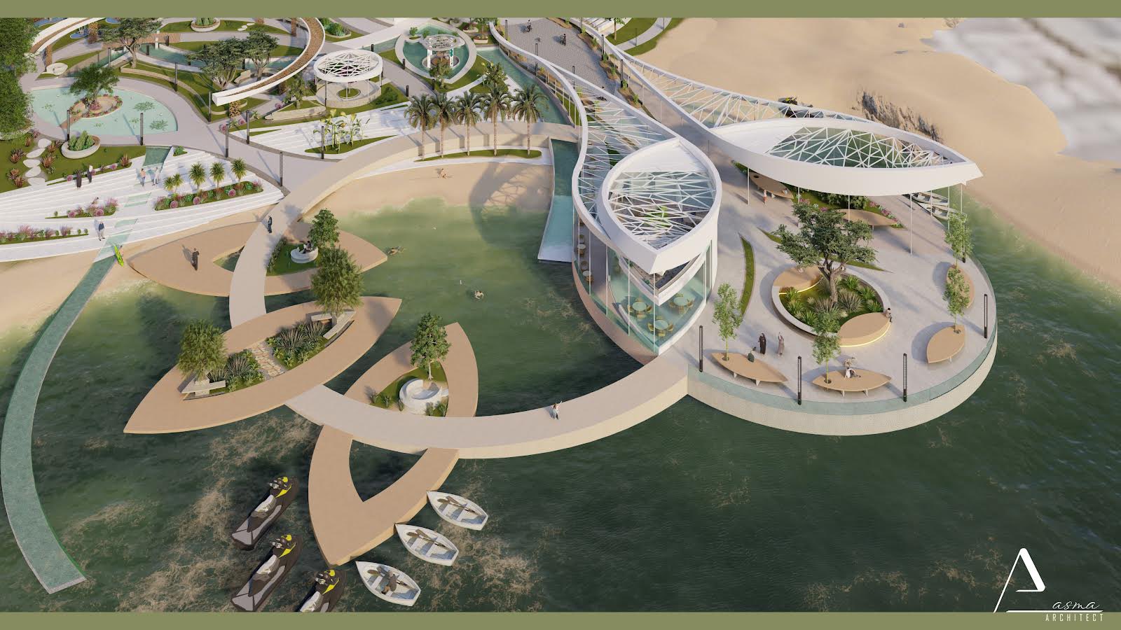 الفائزة بالمركز الثالث في تصميم حديقة شاطىء بخا تتحدث عن مشروعها