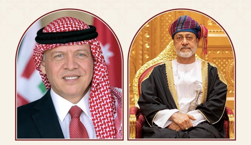 جلالة السلطان يتلقى برقية شكر من ملك الأردن