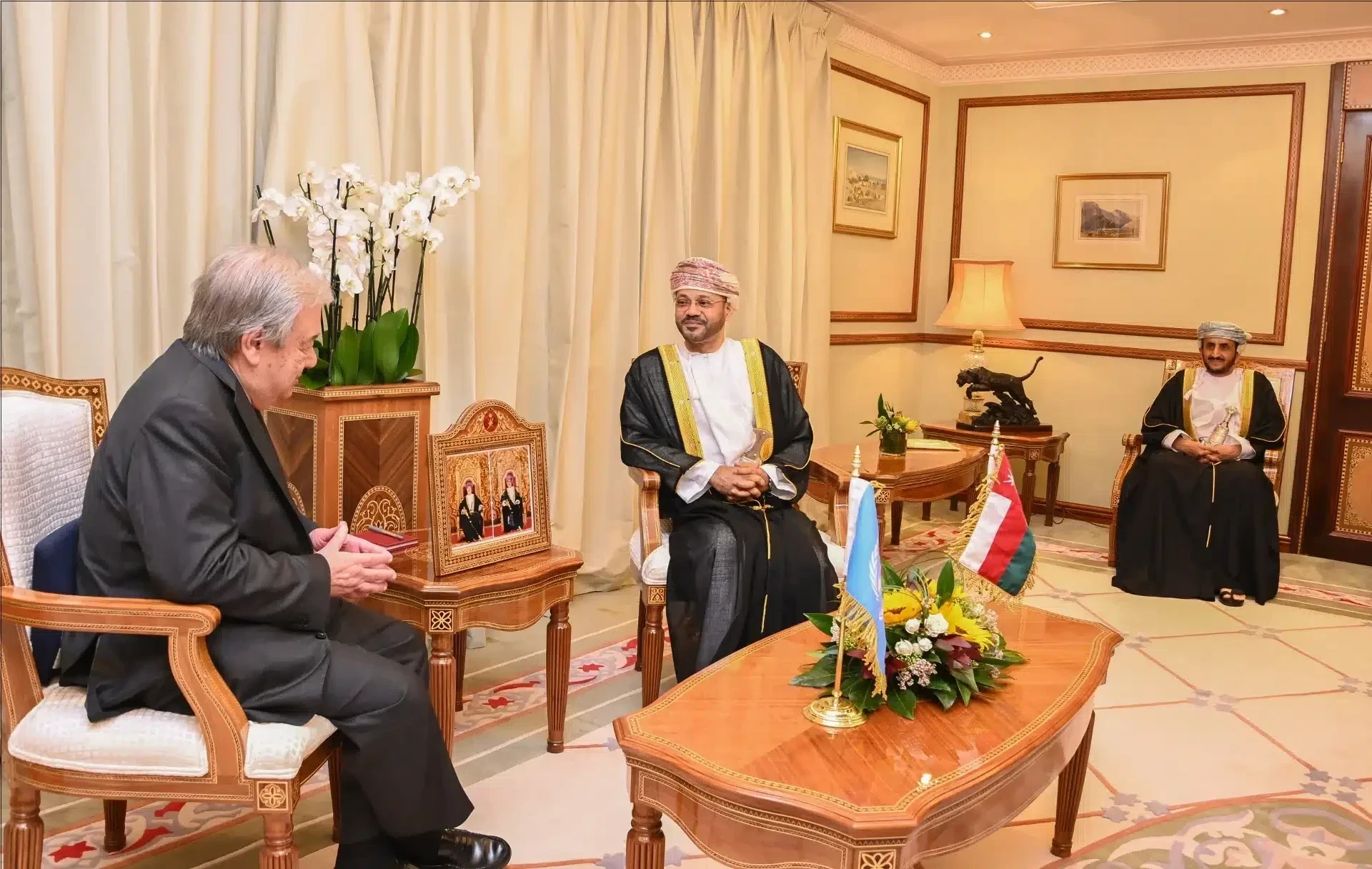 السيد بدر والأمين العام للأمم المتحدة: حلّ الصراع الإسرائيلي الفلسطيني لا يمكن إلا بقيام حلّ الدولتين