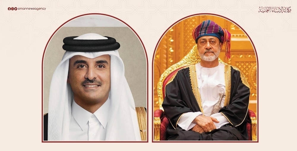 جلالة السلطان لأمير قطر: نتضامن معكم ونشيد بحكمتكم في احتواء التداعيات