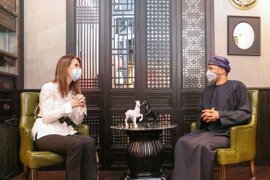 محاور عدة في لقاء السيد بدر بنائبة رئيس الوزراء ووزيرة الخارجية البلجيكية