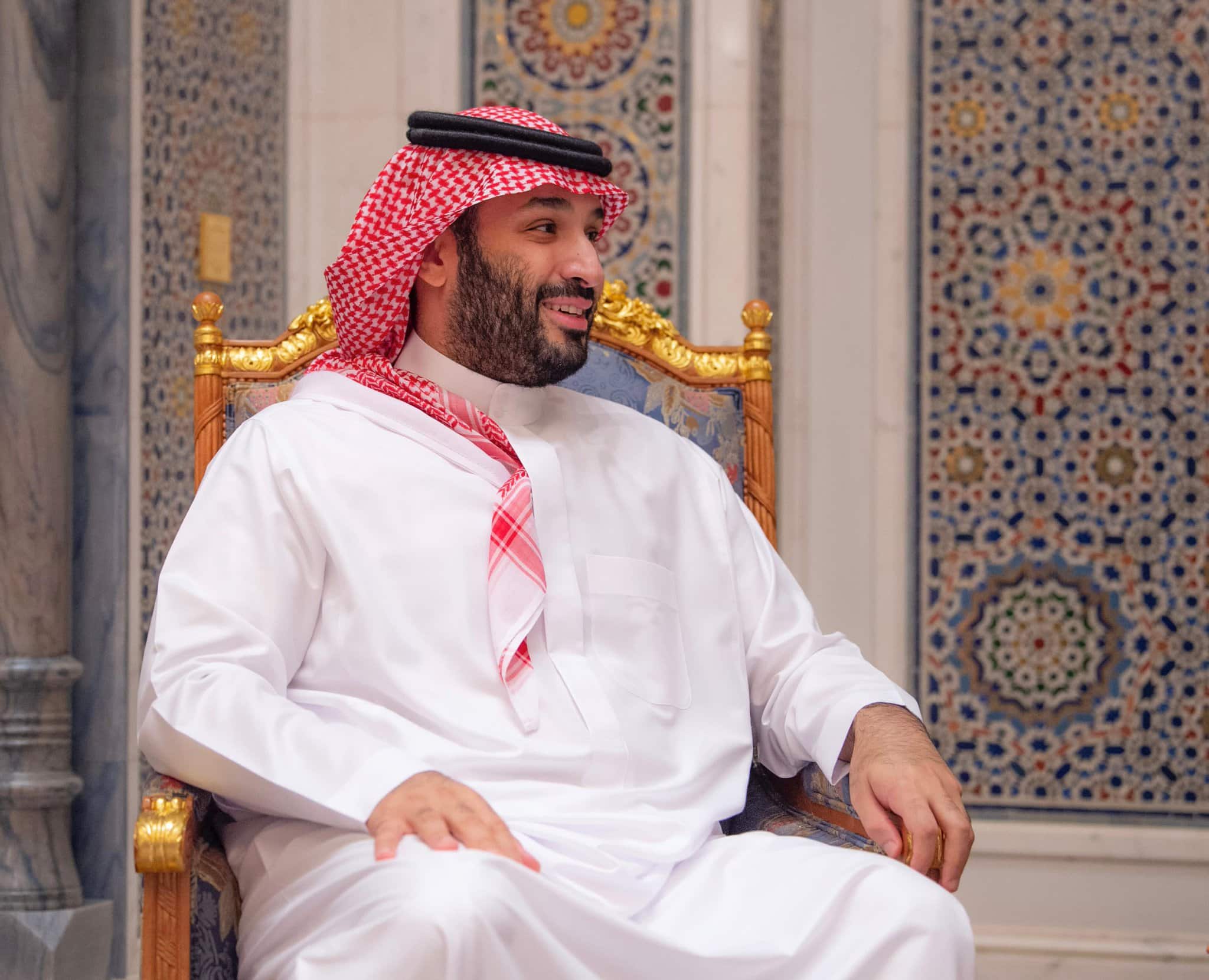 جلالة السلطان يستقبل محمد بن سلمان