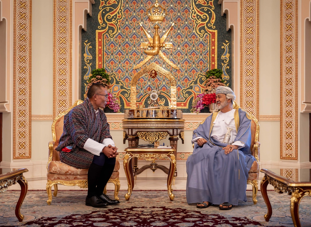 جلالة السلطان يستقبل دولة رئيس وزراء بوتان