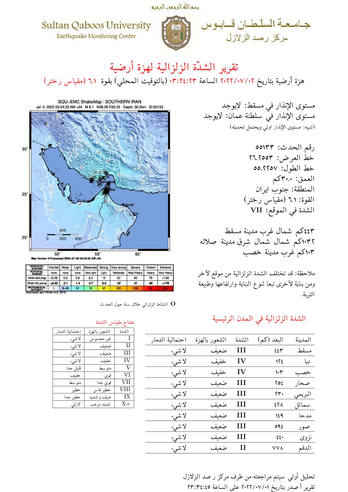 في ساعات معدودة: 3 زلازل في الخليج العربي