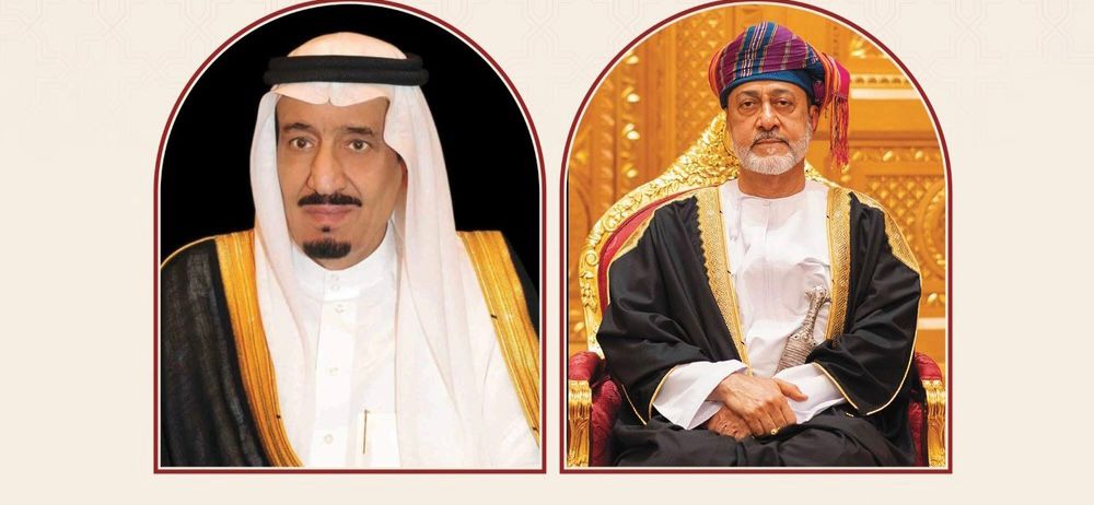 برقية شكر من خادم الحرمين الشريفين لجلالة السلطان