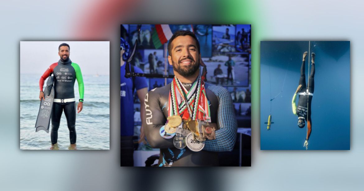 الغيلاني الأول في بطولة كأس العالم للغوص الحر 2022