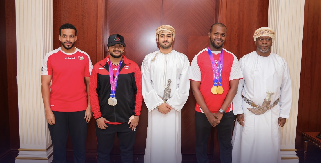 بالصور سمو السيد ذي يزن يستقبل أصحاب الإنجاز الرياضي