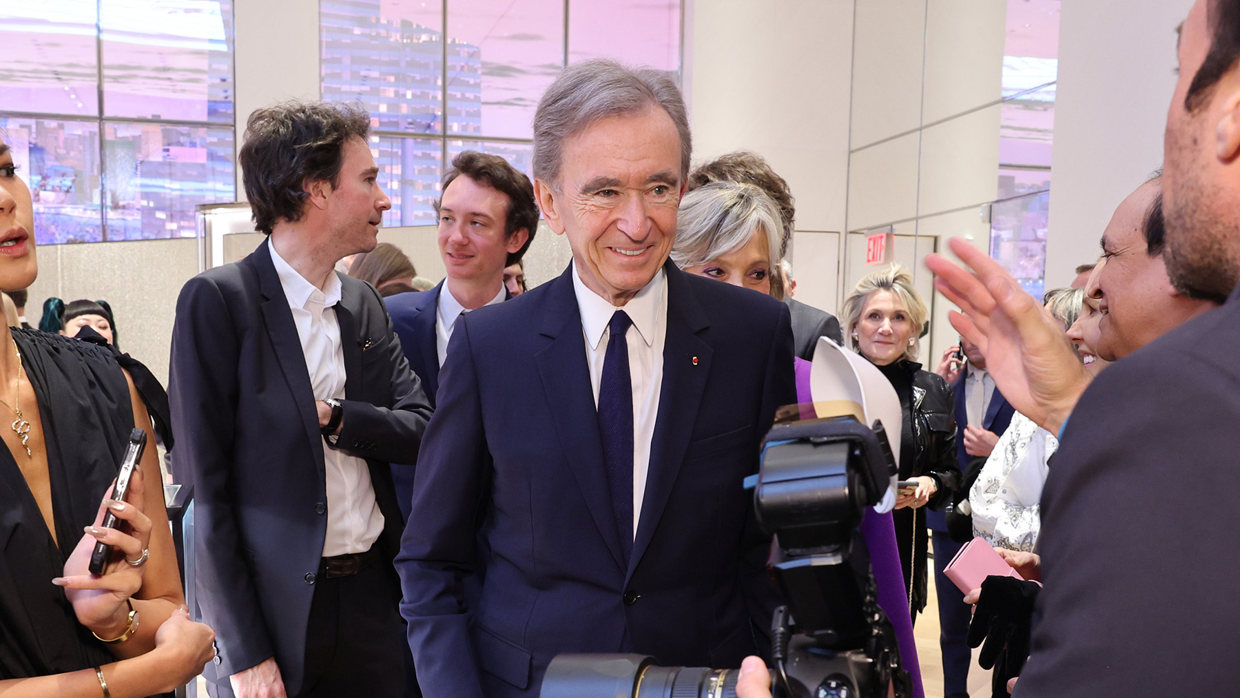 Chairman of LVMH, Bernard Arnault receives the Manager of the decade award  ( Manager de la Decennie ) during the BFM Awards 2020 ceremony at BFM  studio on November 30, 2020 in
