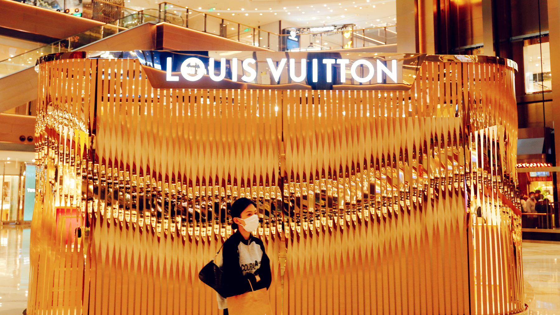 Louis Vuitton LOUIS VUITTON shop bag shopper 1 sheet A set orange