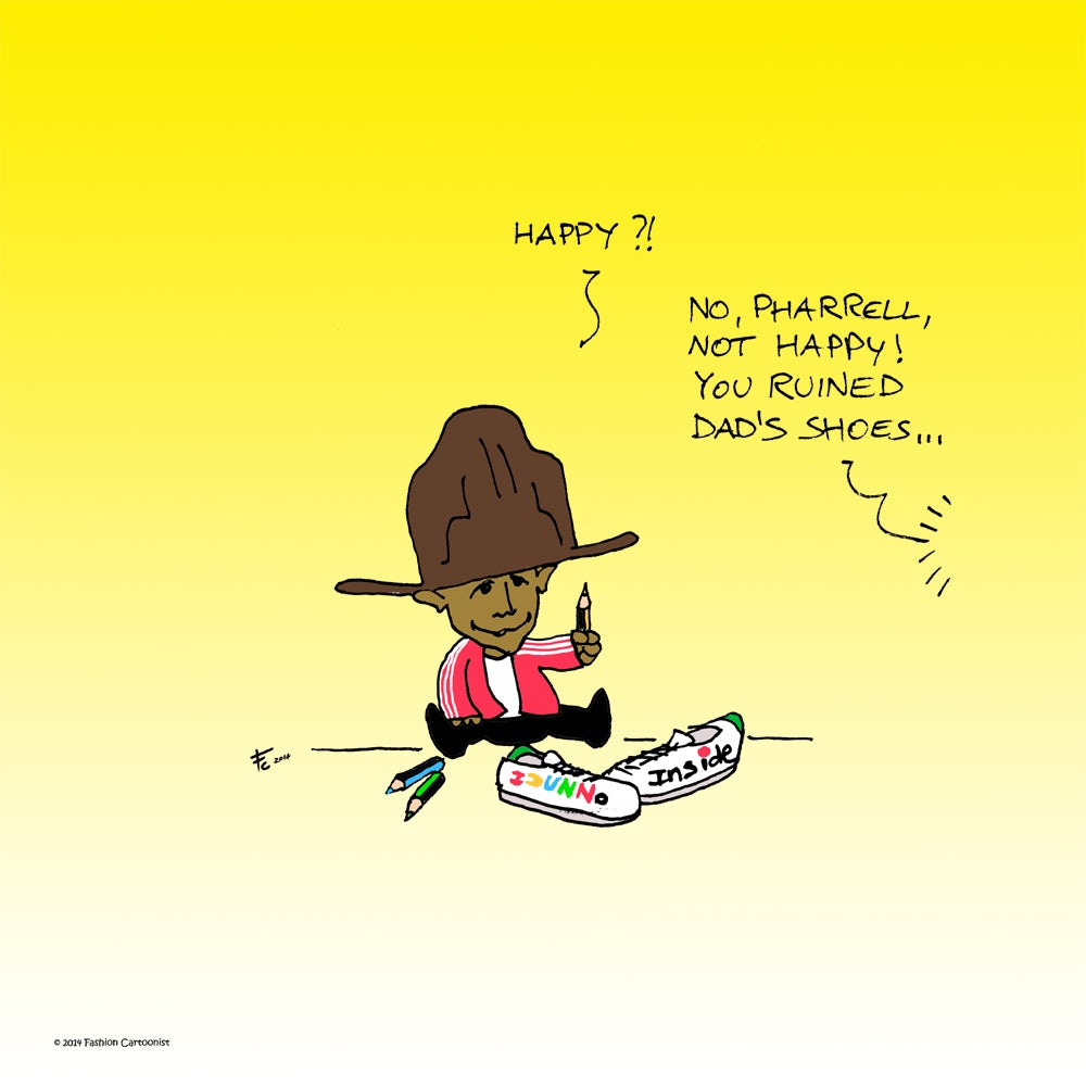 pharrell hat happy cartoon