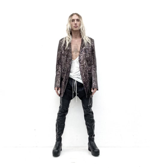 rick owens sequin blazer