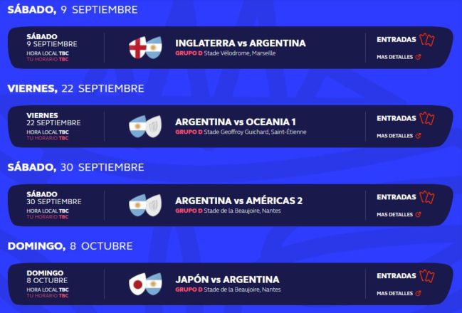 Mundial de rugby 2023: Horarios, calendario, fixture y dónde ver