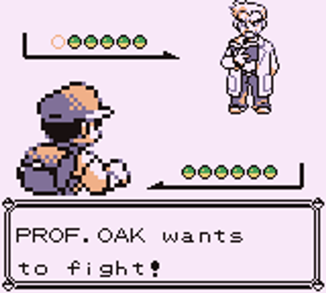Pokemon Yellow: Professor Oak Battle *NO GAMESHARK CODE USED