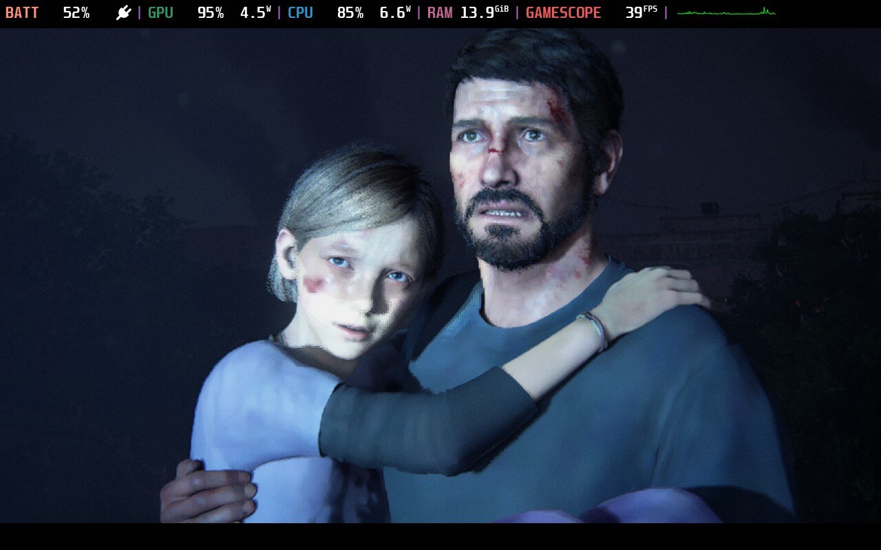 The Last of Us: Part 1 on Steam Deck, it runs and does it very