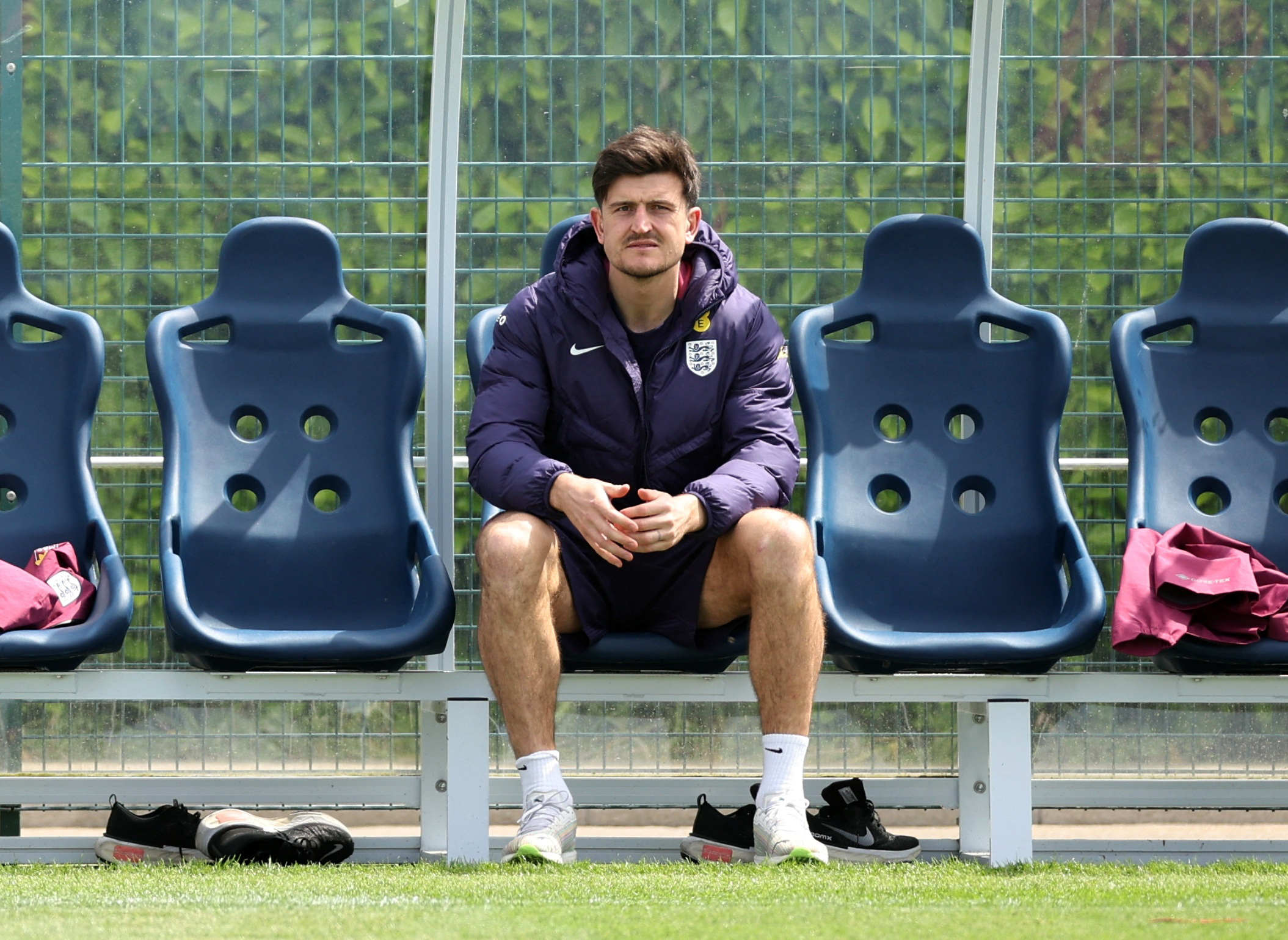 Soccer Football - International Friendly - England Training - Tottenham Hotspur Training Centre, London, Britain - June 6, 2024 England's Harry Maguire during training Action Images via Reuters/Andrew Boyers