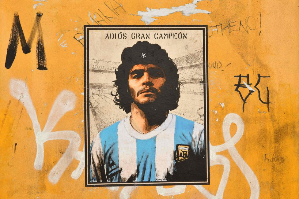Tableau Toile Tendue Diego Maradona - Impression Sur Toile, Plusieurs Tailles, Neuf