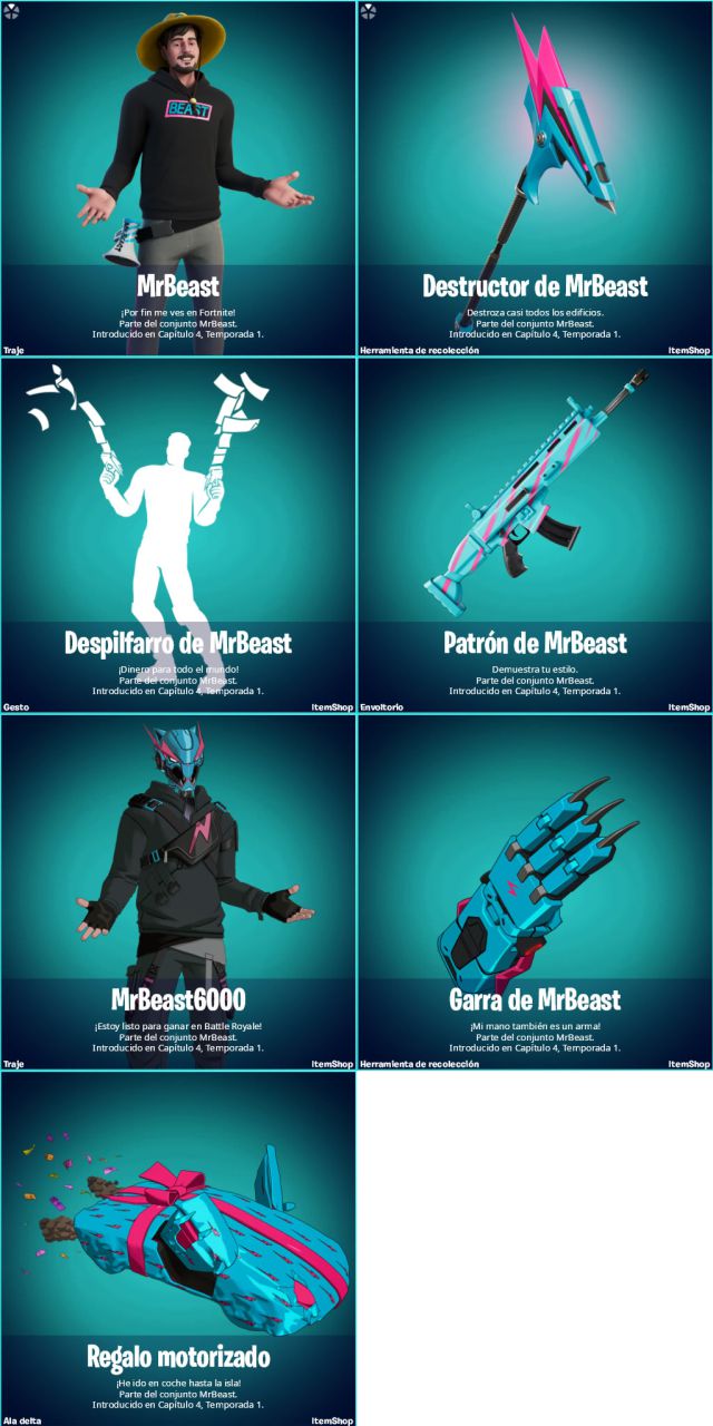 El youtuber con más suscriptores del mundo llega a Fortnite: así son las  skins de MrBeast - Meristation