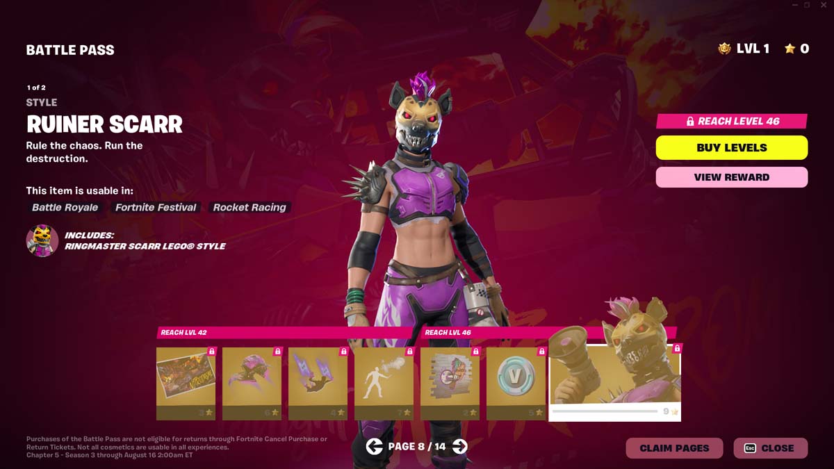 Fortnite Chapter 5 Season 3 Battle Pass: All Outfits and Rewards -  Meristation