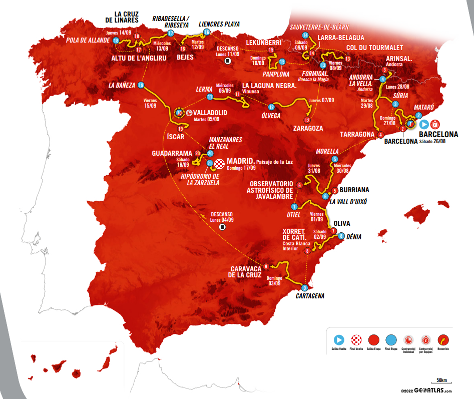 La Vuelta a España 2023 resumen de la presentación del recorrido