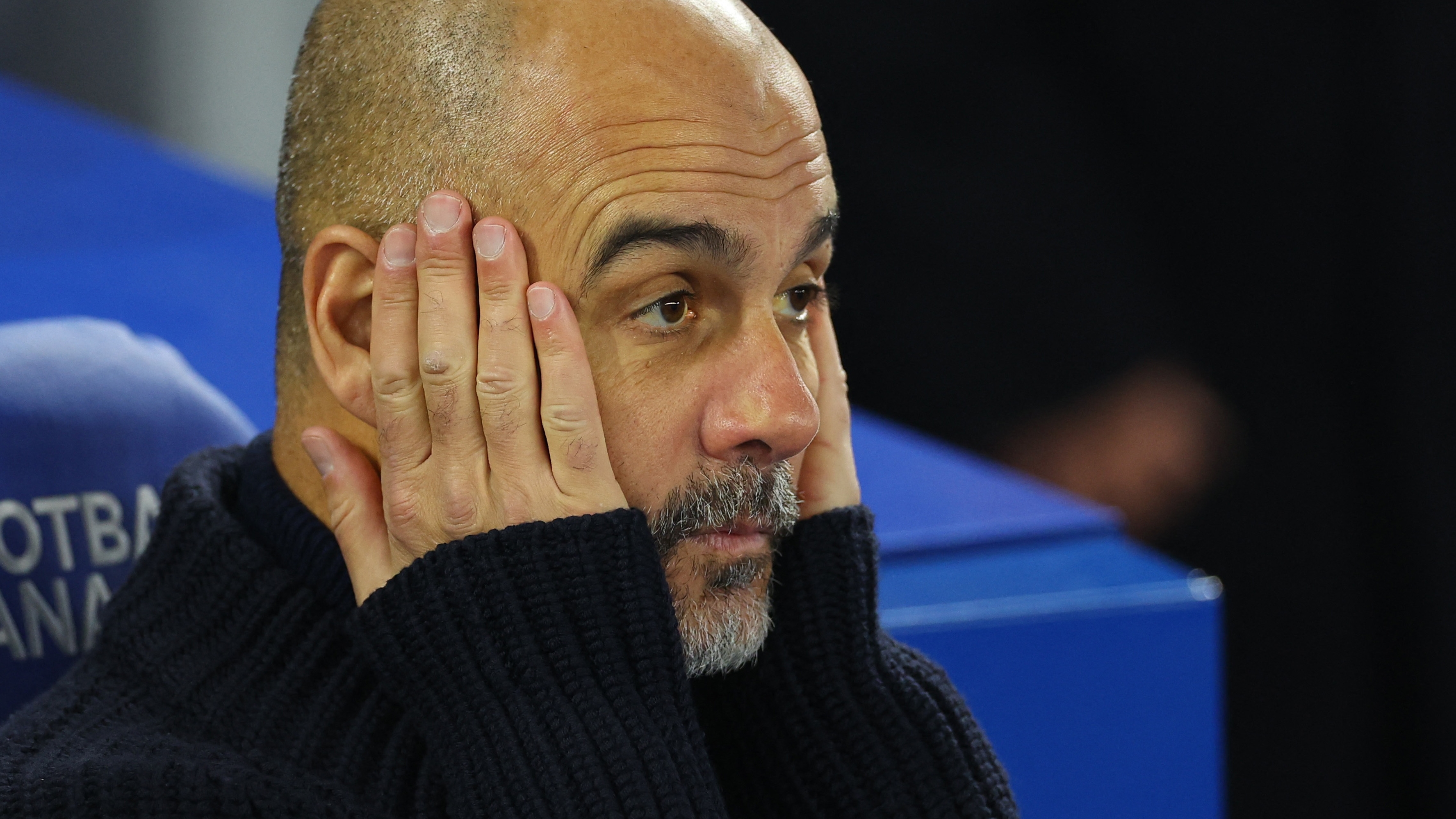Pep Guardiola, técnico del Manchester City, durante un partido.