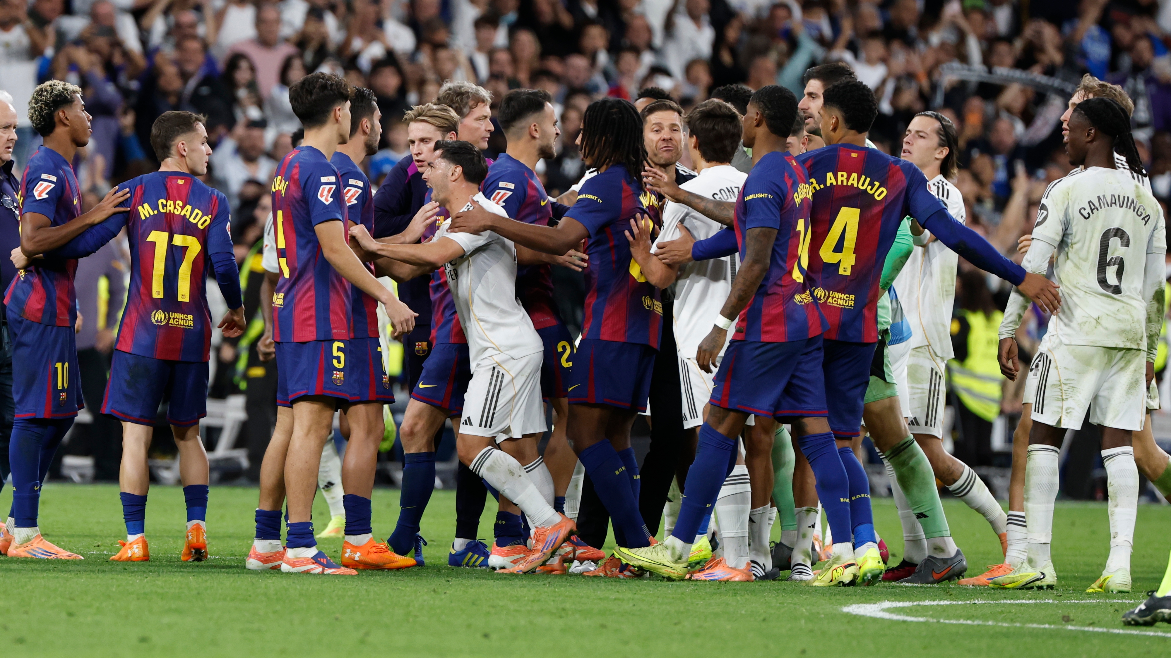 Teams clash after tense El Clasico.