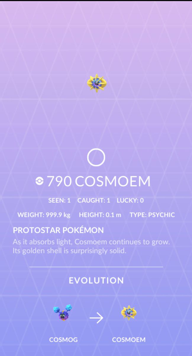 How to Evolve Cosmog in Pokemon GO