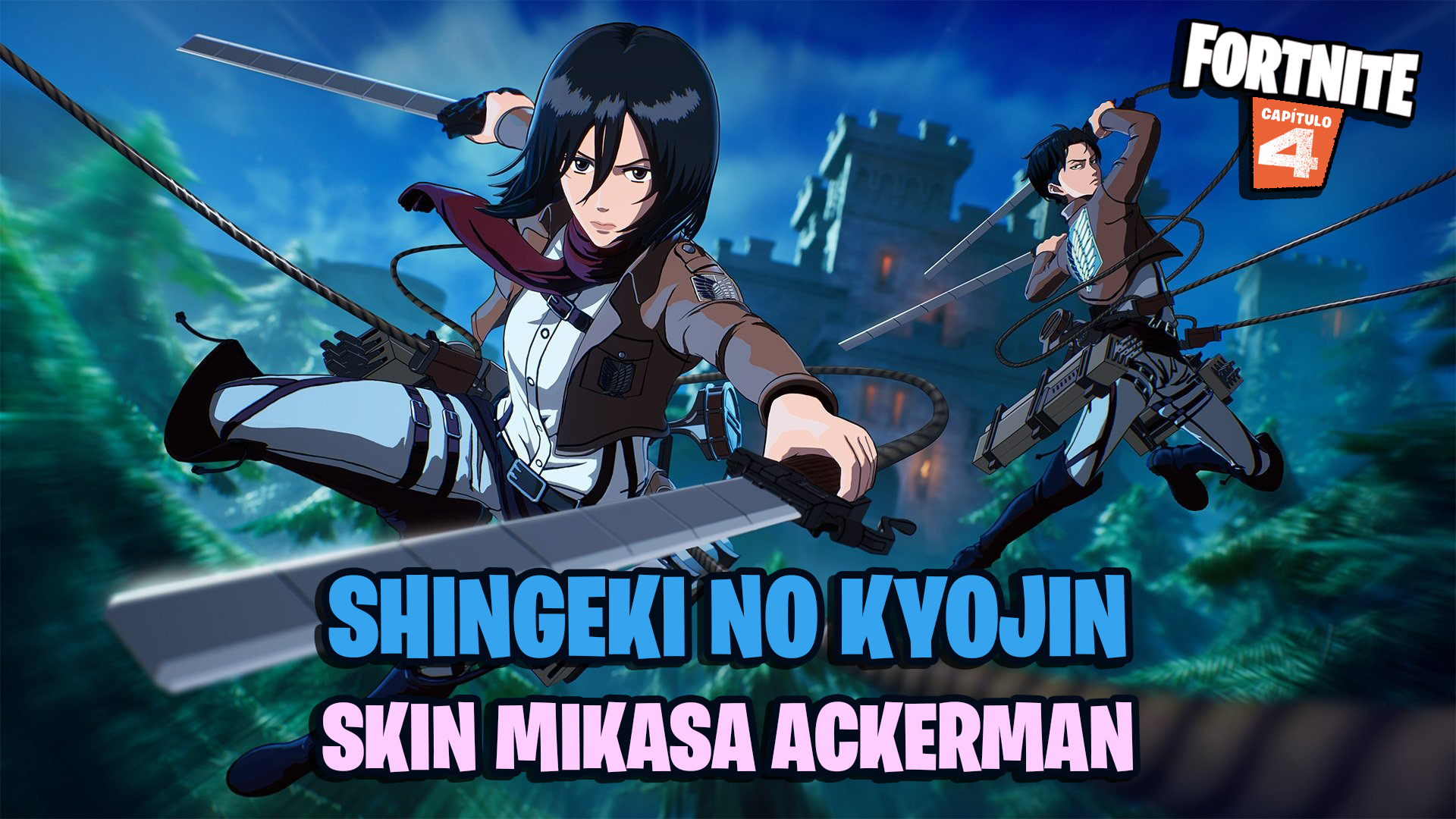 fortnite attack on titan shingeki no kyojin mikasa ackerman skin