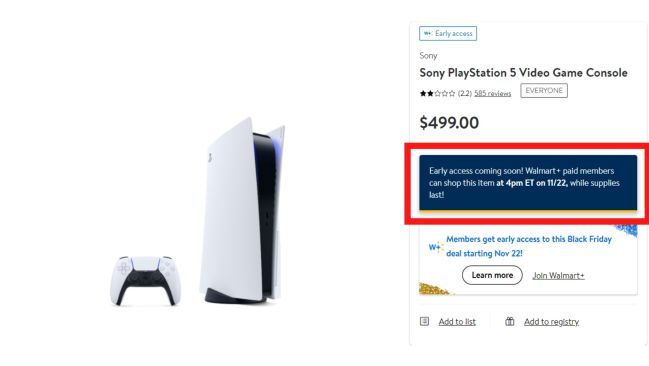 The PlayStation 5 is finally back in stock at Walmart for Black Friday
