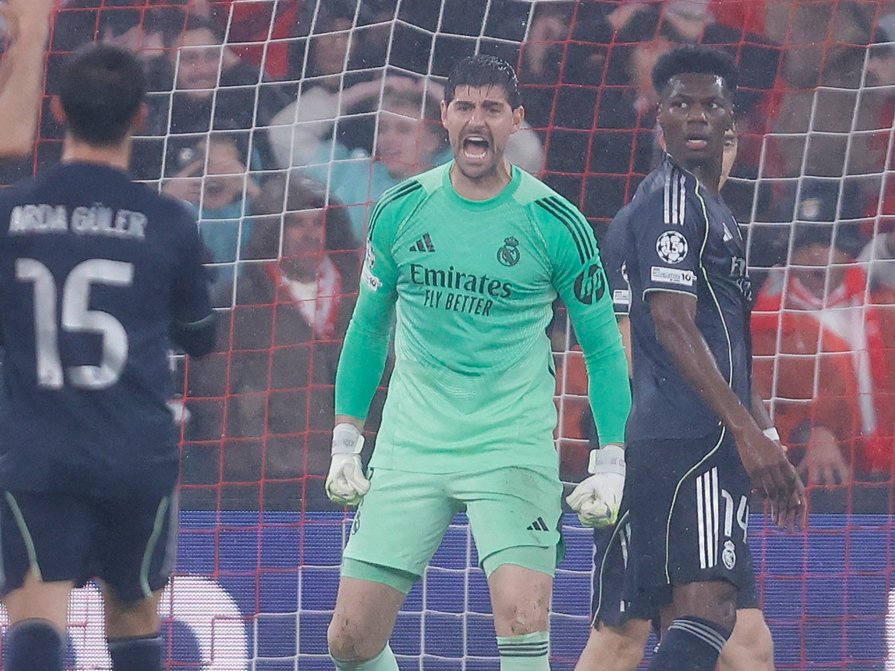 Thibaut Courtois, Güler y Tchouameni.