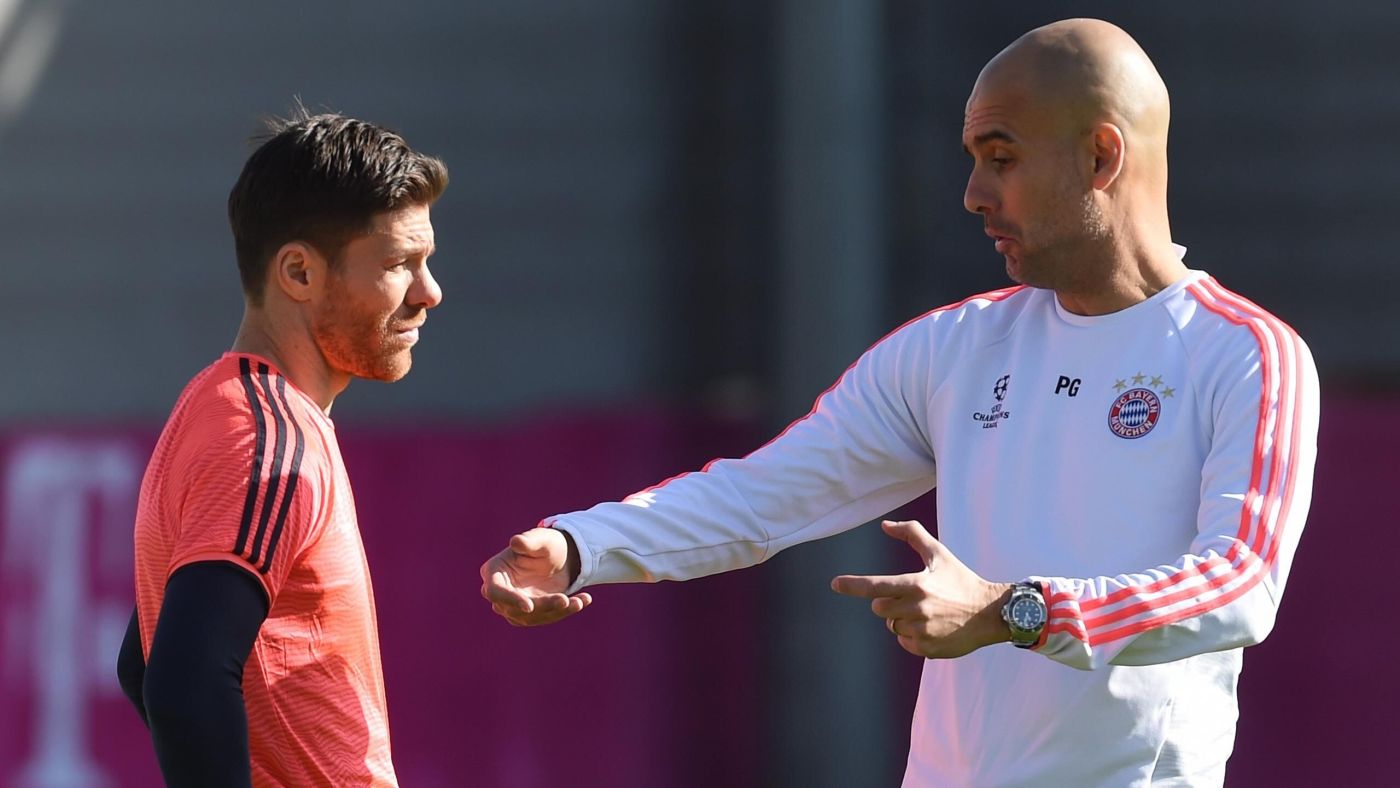 Xabi Alonso and Guardiola at Bayern.