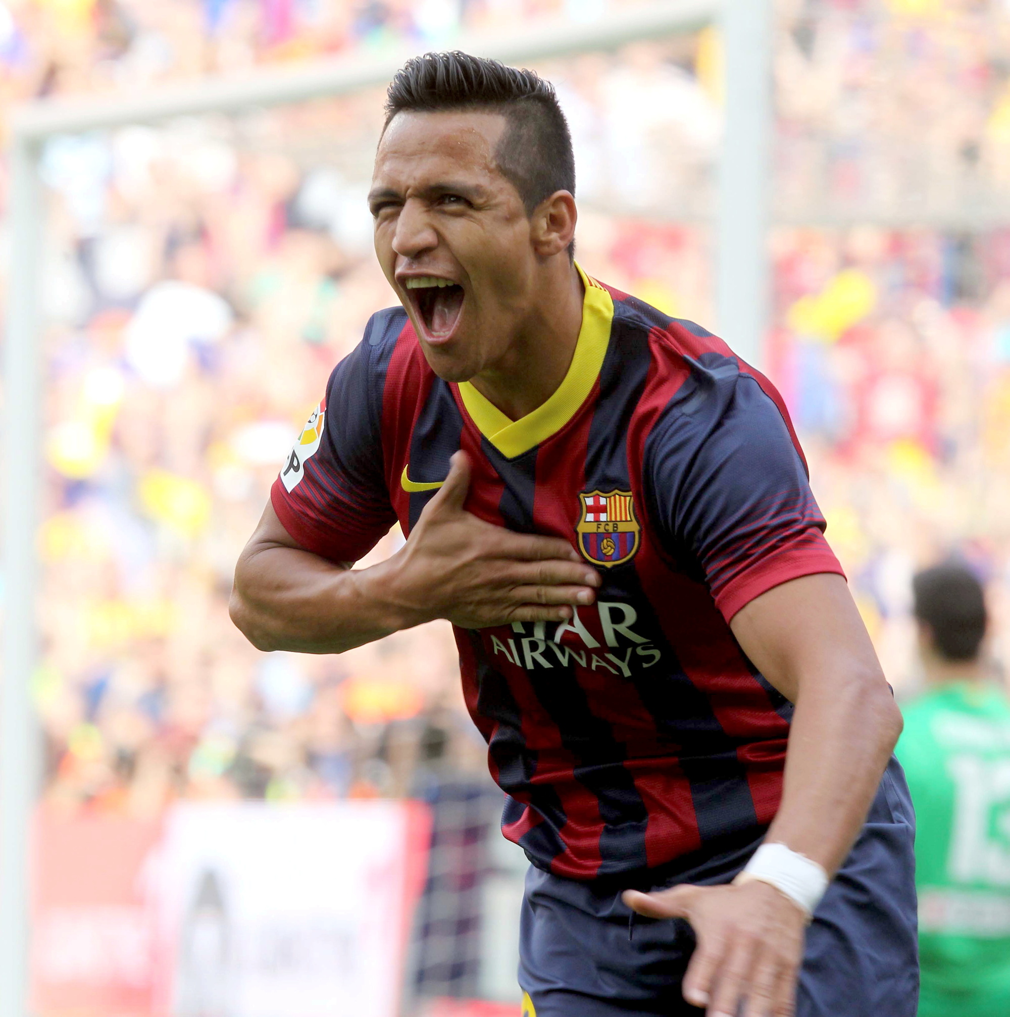 El delantero chileno jugó con el equipo blaugrana entre 2011 y 2014. 