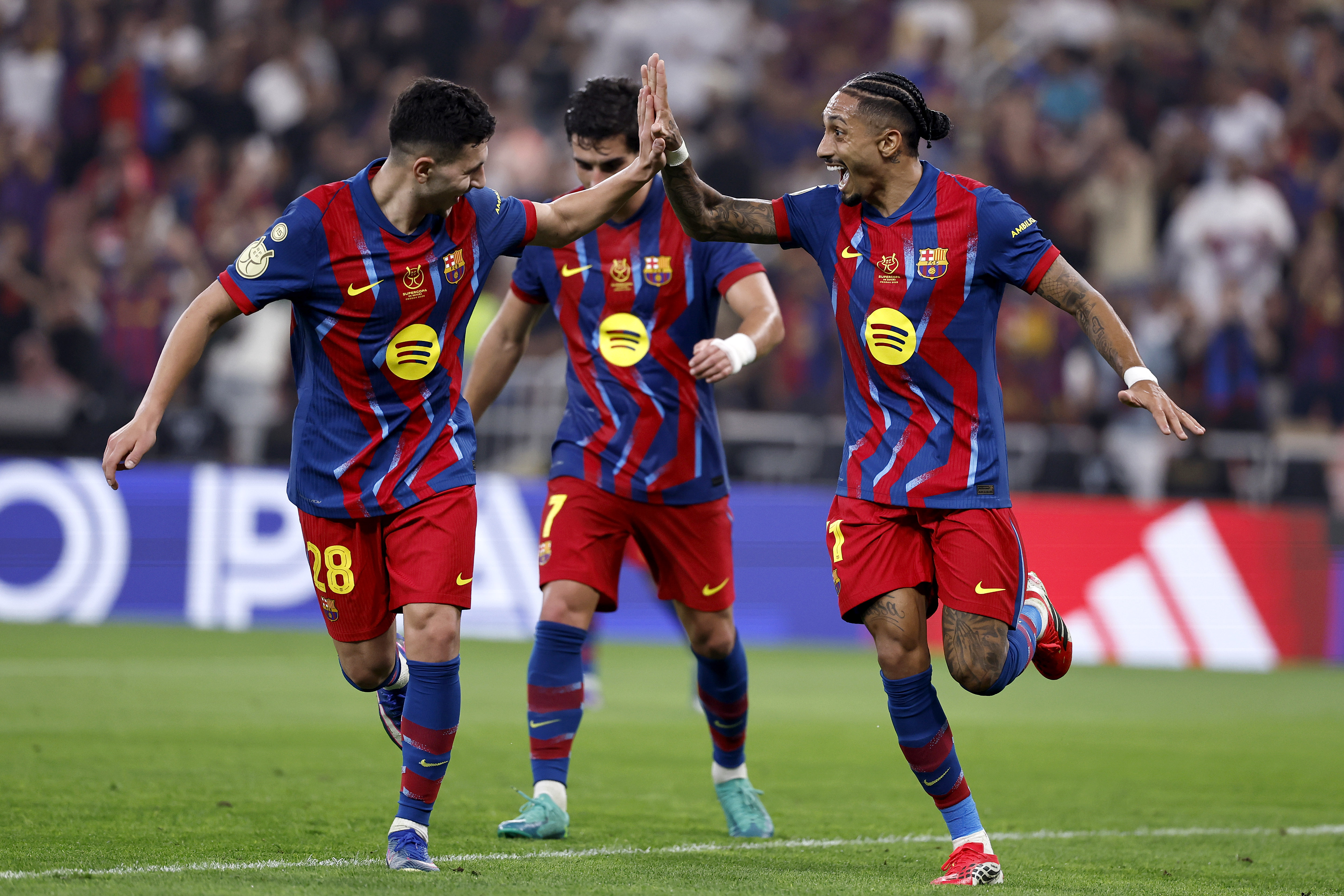 07/01/26 PARTIDO SUPERCOPA DE ESPAÑA 2026 JEDDAH ARABAIA SAUDI SEMIFINAL 
BARCELONA - ATHLETIC DE BILBAO 
CUARTO GOL RAPHINHA 4-0 ALEGRIA