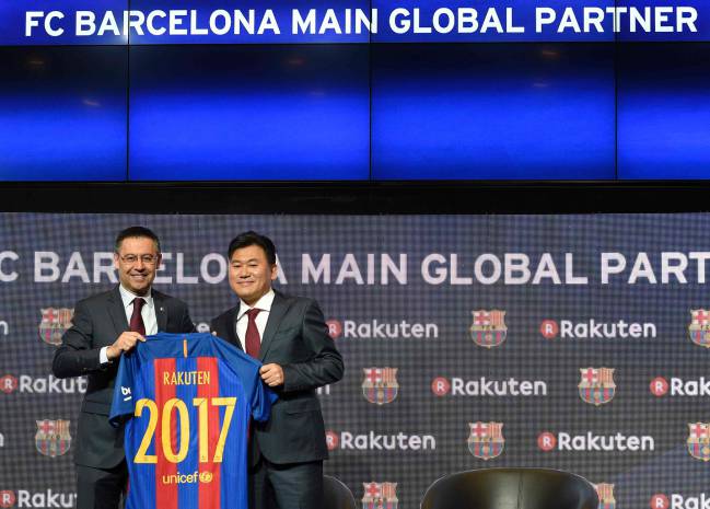 Rakuten, Barcelona hail official start of partnership, lucrative  sponsorship - The Japan Times