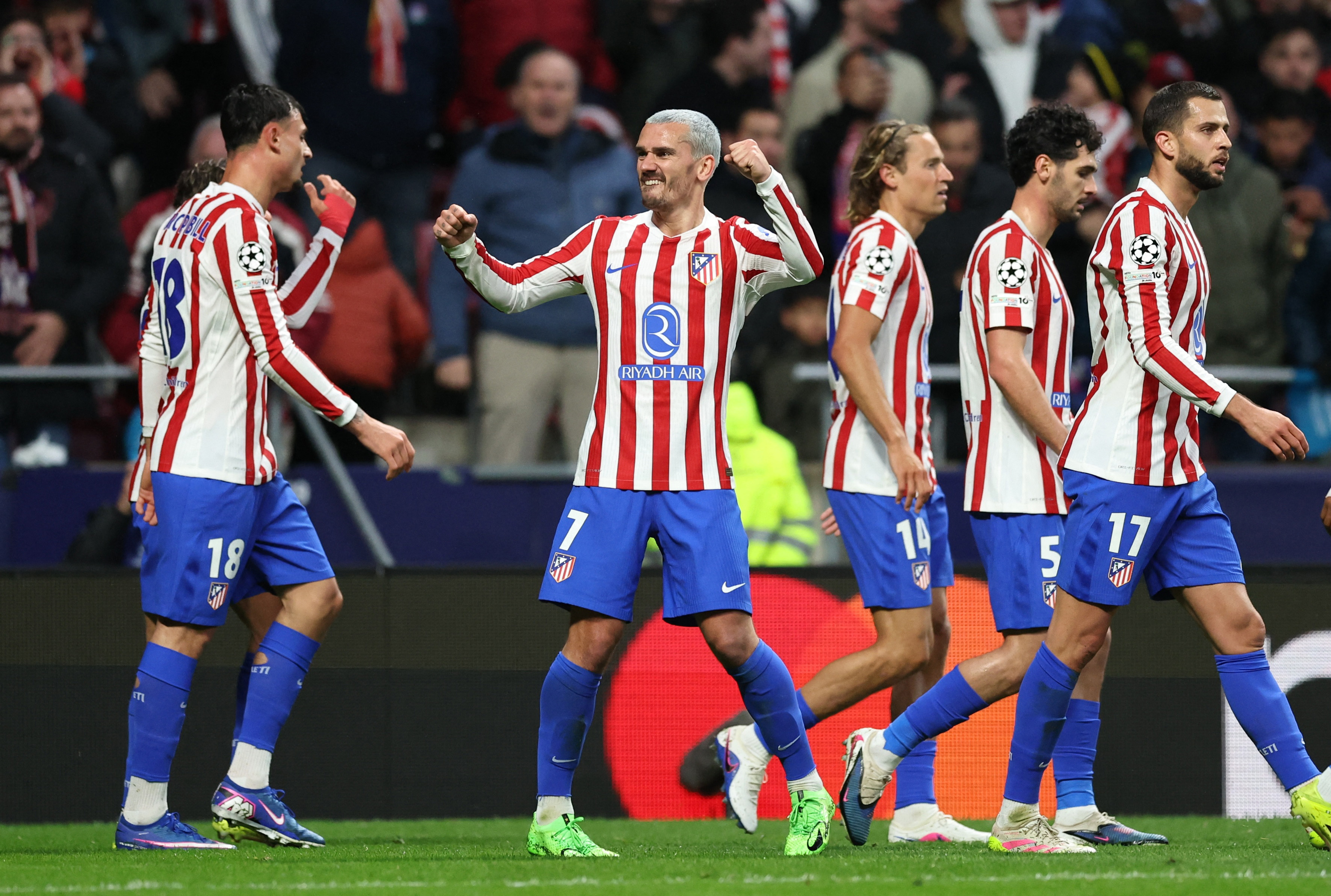 Antoine Griezmann celebra un gol.