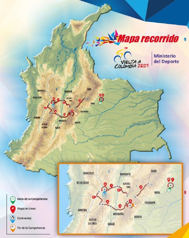 ¿Cómo es la ruta de la Vuelta a Colombia