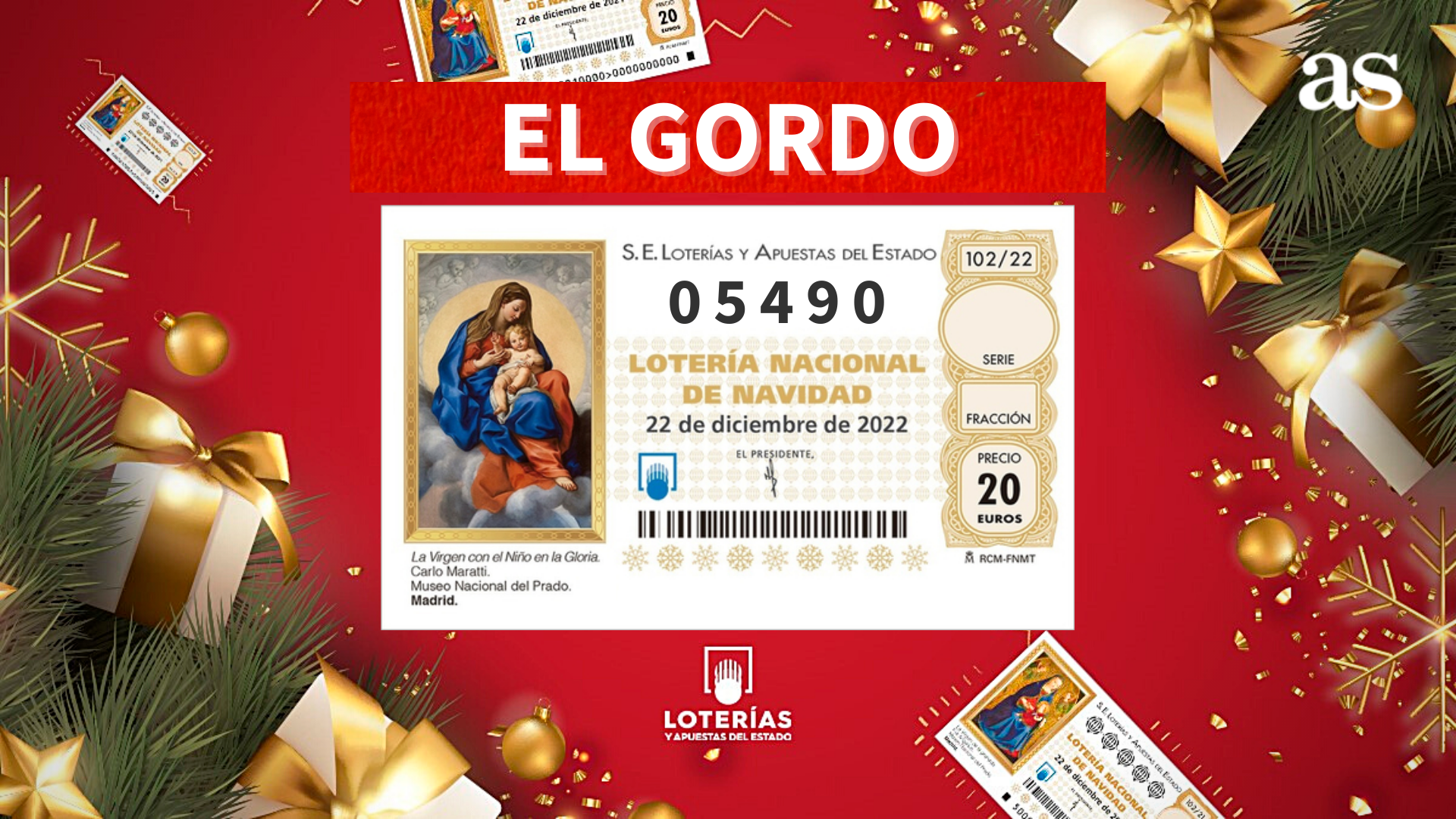 05490, ‘El Gordo’: primer premio del sorteo de la Lotería de Navidad 2022