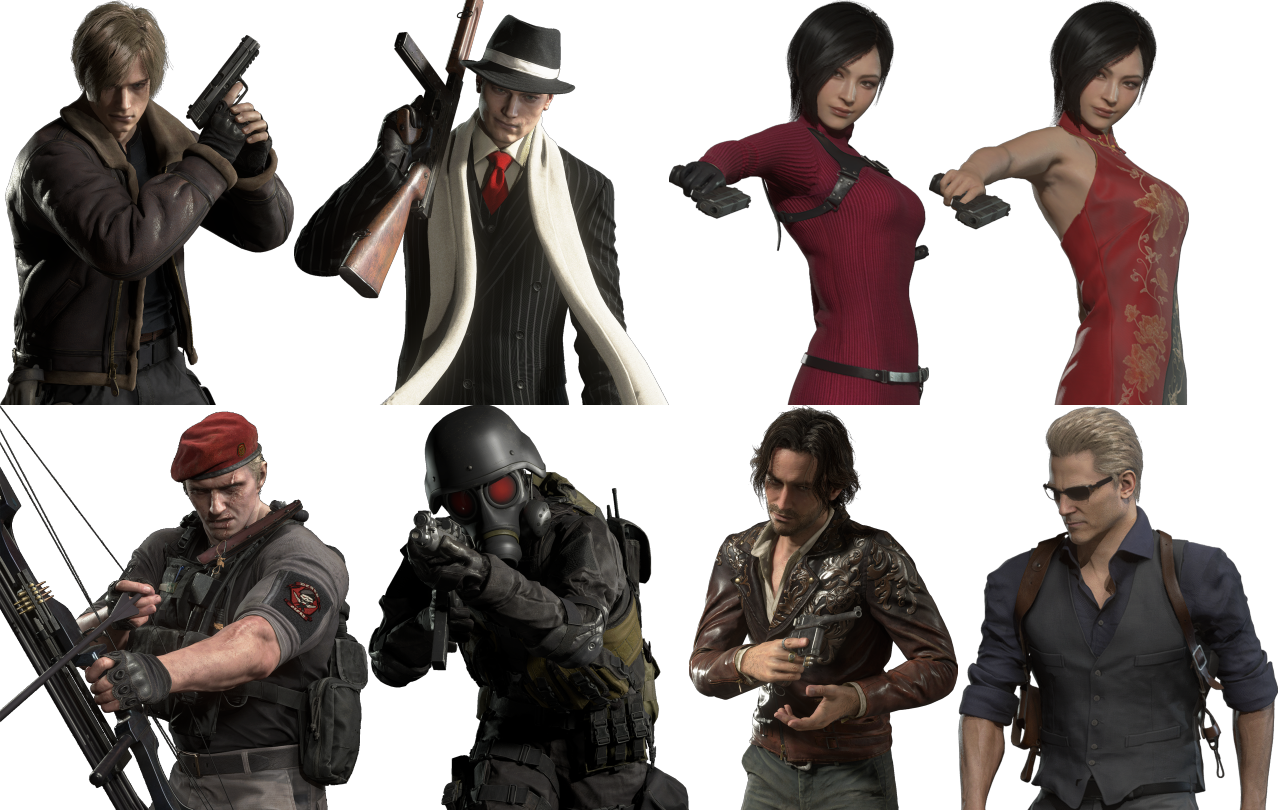 Resident Evil Brasil - Foram encontrados supostos Renders dos Personagens  do modo Mercenaries entre eles temos: Ada Wong, Albert Wesker, Leon S  Kennedy, Luis Serra, Jack Krauser e Hunk. No trailer de