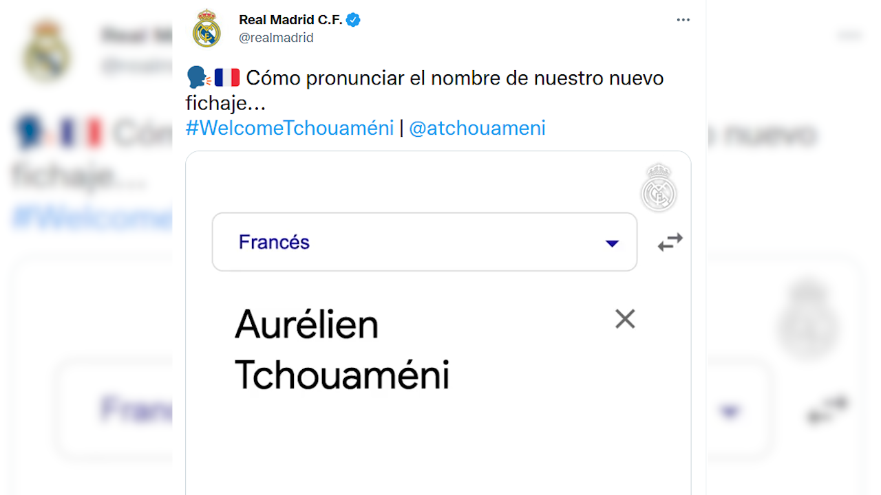 El Madrid ‘enseña’ a pronunciar Tchouaméni 
