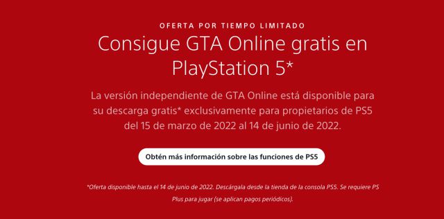 GTA Online gratis en PS5: requisitos para la promoción y cómo