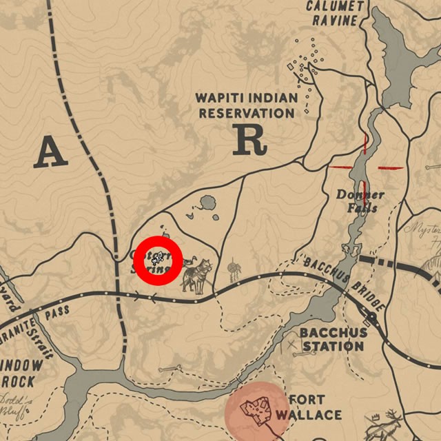 Red Dead Online Tesoro Oeste de Cumberland Forest /Cumberland Forest West  Treasure Map Location 